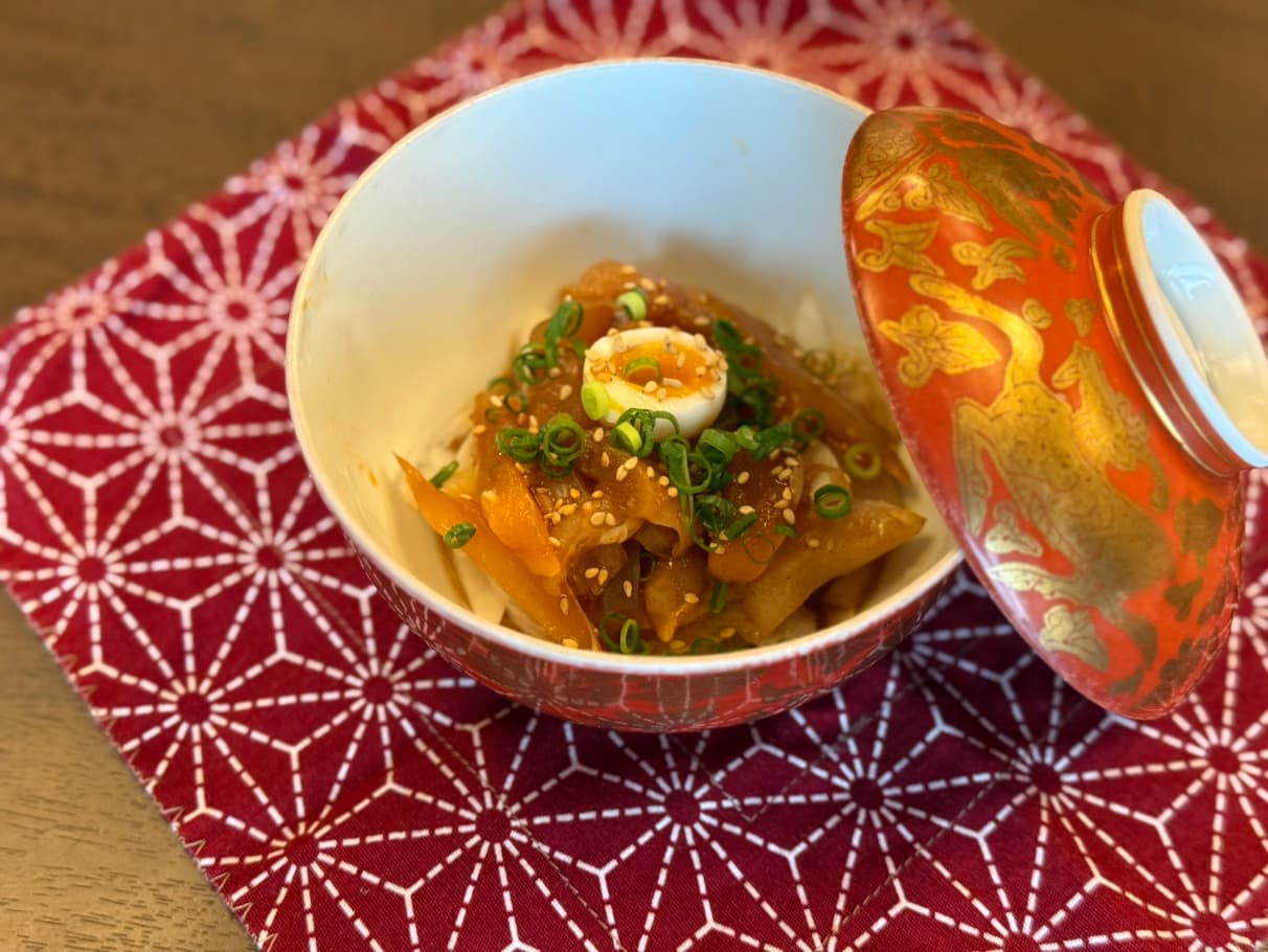鶏ハムユッケ
